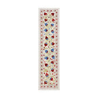 Bej Nar Desenli İşlemeli Suzani Duvar Örtüsü 50 x 194 cm