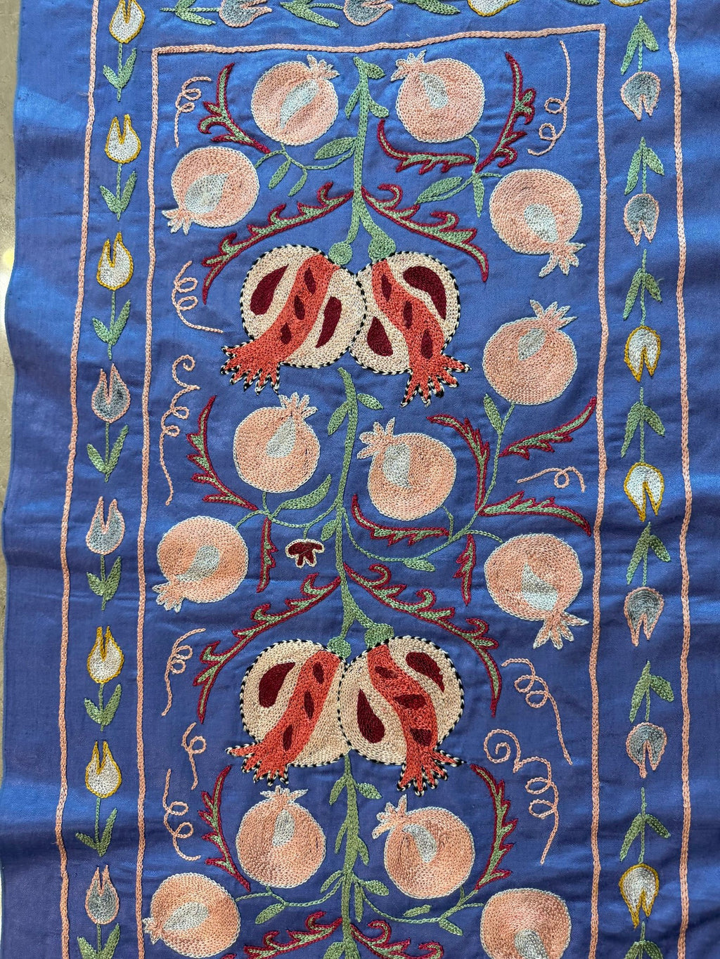 Mavi Nar Desenli Suzani 51 x 194 cm