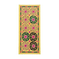 Vintage Sarı Madalyon Desenli El İşlemesi Suzani Duvar Örtüsü 200 x 420 cm