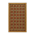 Vintage Kahverengi Kafes Desenli İşlemeli Suzani Duvar Örtüsü 230 x 370 cm