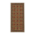 Vintage Kahverengi Madalyon Desenli İşlemeli Suzani 220 x 490 cm